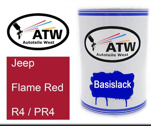 Jeep, Flame Red, R4 / PR4: 500ml Lackdose, von ATW Autoteile West.